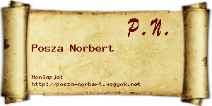 Posza Norbert névjegykártya
